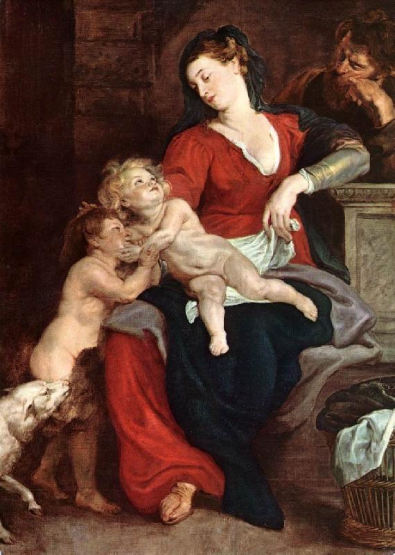 RUBENS, Pieter Pauwel The Holy Family with the Basket f oil painting image